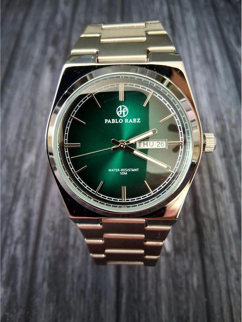 Pablo Raez Swiss Design Mens Emerald Burst Men's Watch